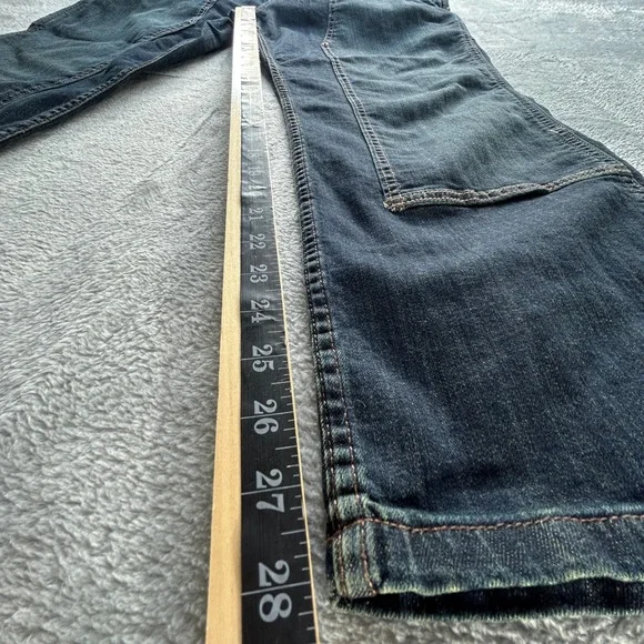 Carhartt Womens Denim Bib Overalls Dark Wash Double Front 102443 L 12/14 Regular - Picture 7 of 11